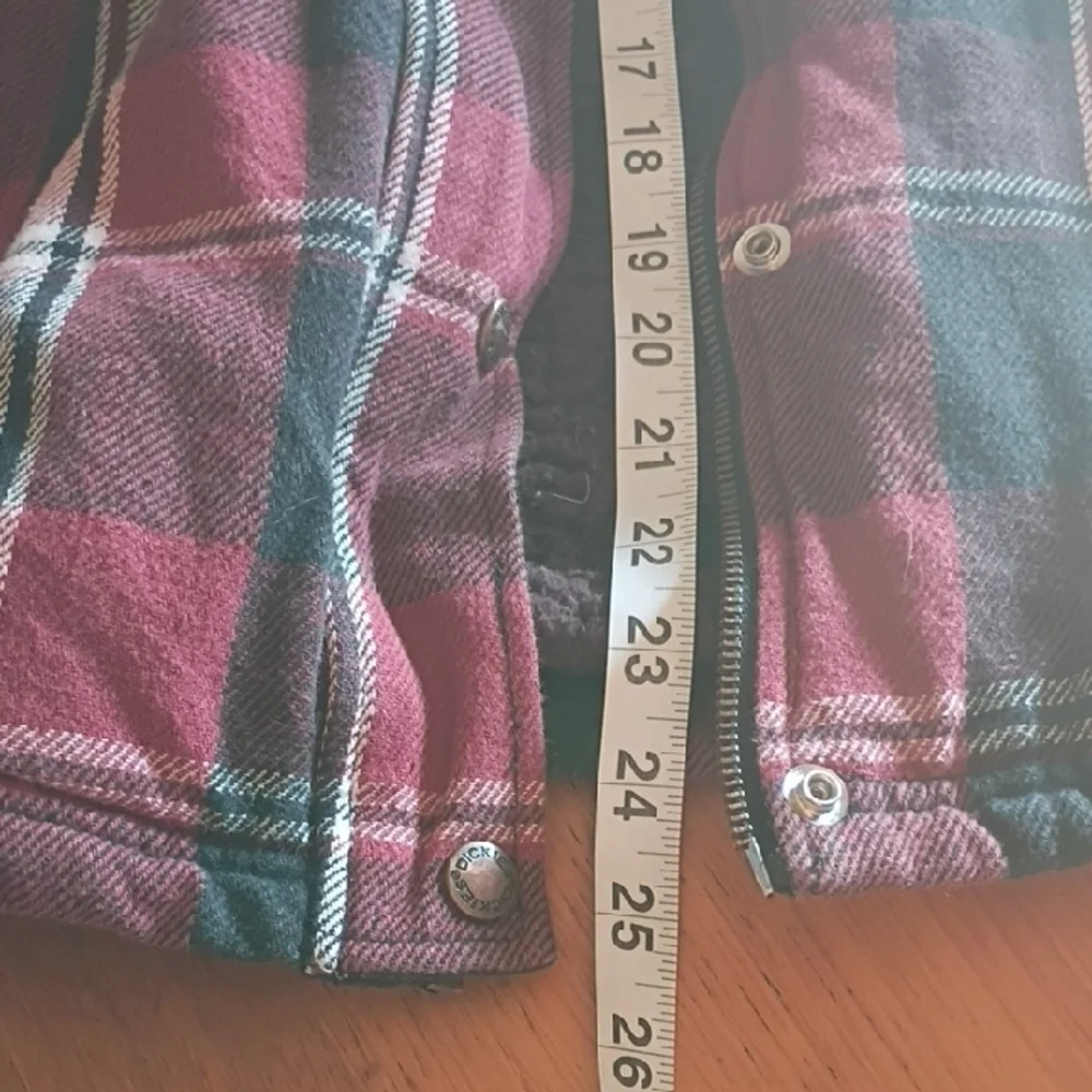 Dickies Red and Black Checkered Chore Coat Style Jacket. Size Small. - Picture 11 of 11